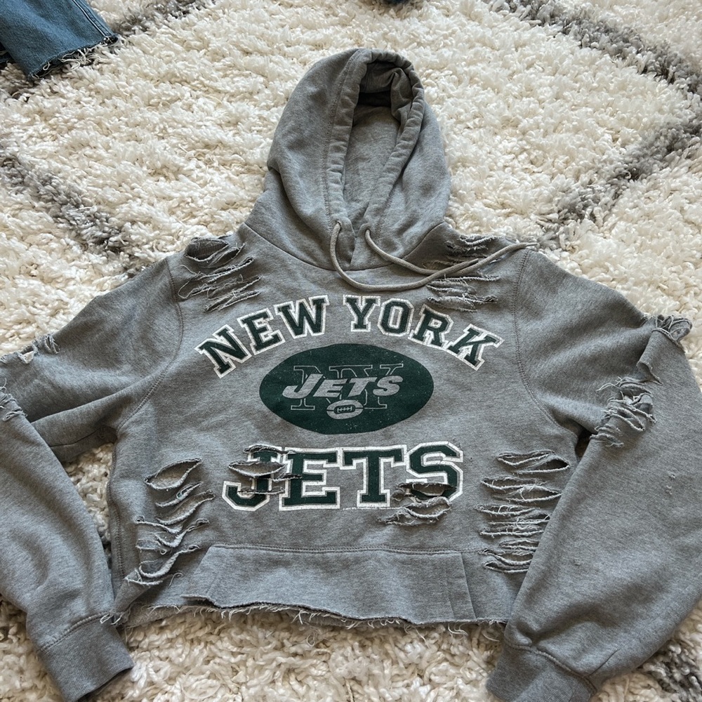 Vintage NY Jets cropped Hoodie